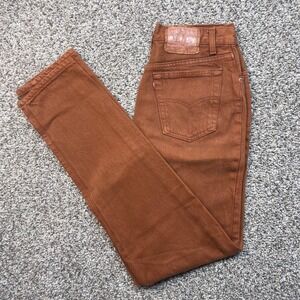 Vintage Levi's 501 Women's 27x30 Jeans USA Made Rustic Orange Brown Denim 90s